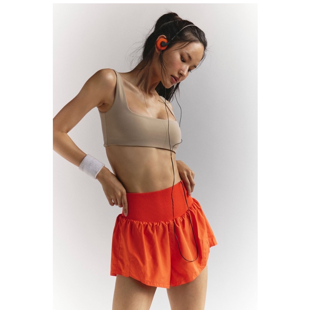 Free People FP Movement Carpe Diem Orange Shorts - Picture 9 of 12